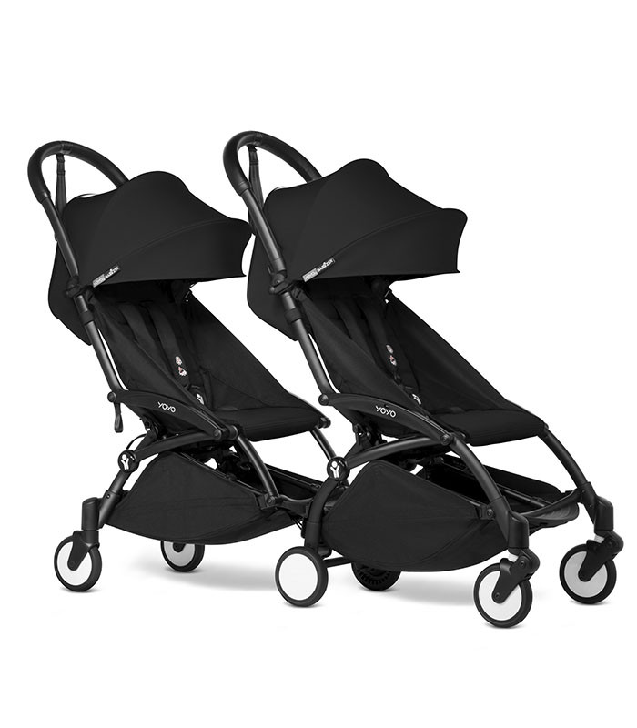 BABYZEN y YOYO² carrito de bebé doble 6m+ chasis negro